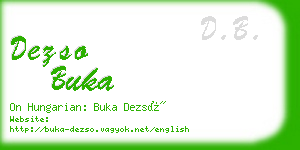 dezso buka business card